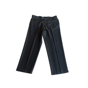 Haggar Mens Flat Front Dress Pants Gray Straight Leg Trousers 38x29